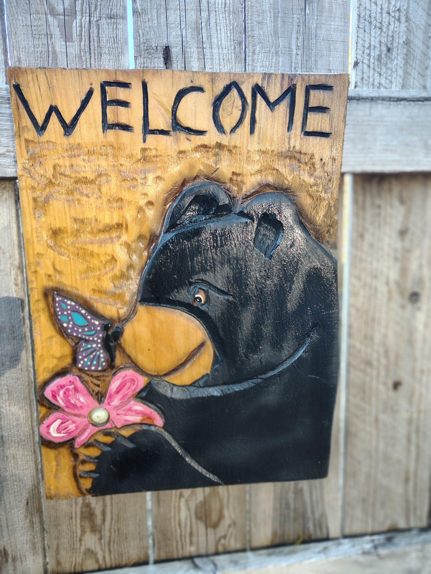Bear & Butterfly Sign
